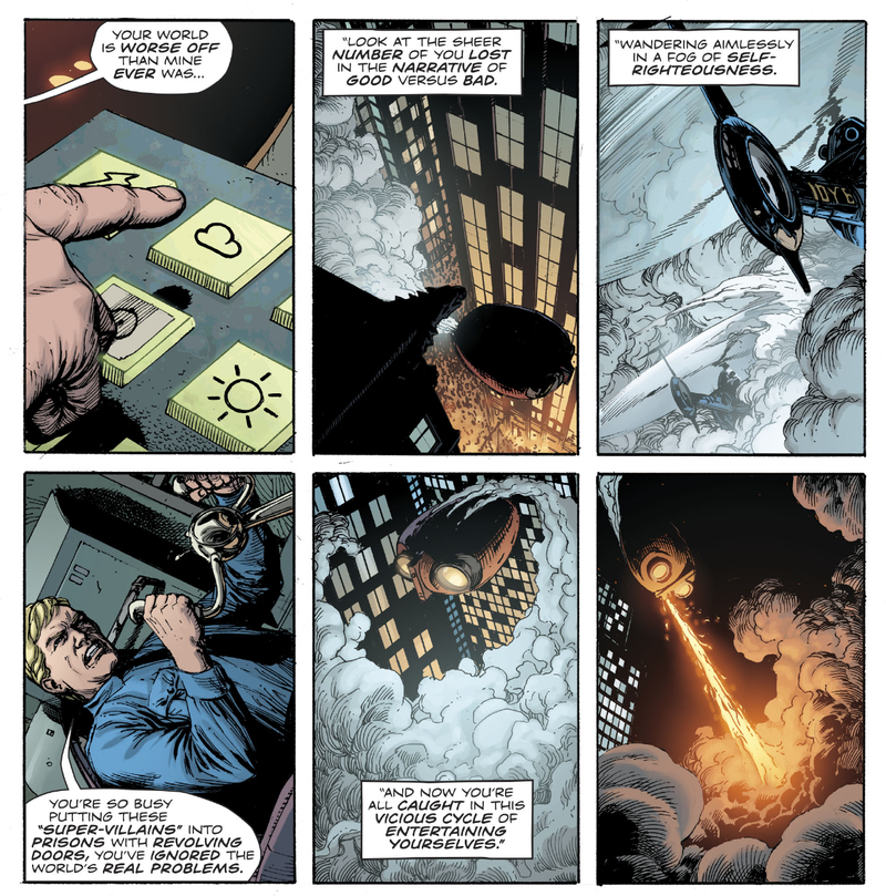 Veidt continues to condone Batman and his superfriends.